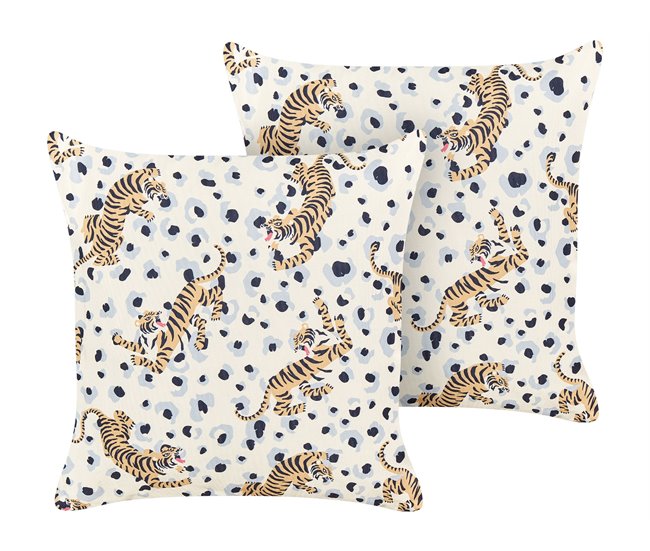 Beliani Almofada de jardim ARENZANO 45x45 Multicor