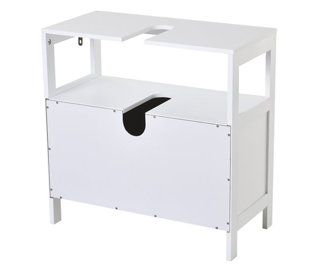 Armário Casa de Banho Placa de MDF kleankin, casa - casa de banho 60 Branco