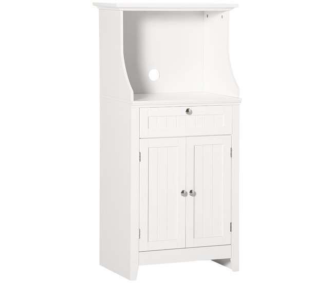 Armário para Micro-Ondas MDF HOMCOM, casa - cozinha Branco