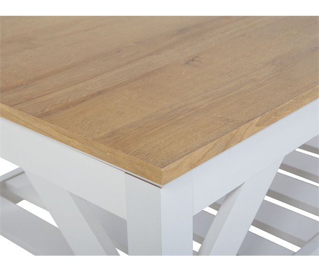 Beliani Mesa de centro SAVANNAH 60x101 Branco