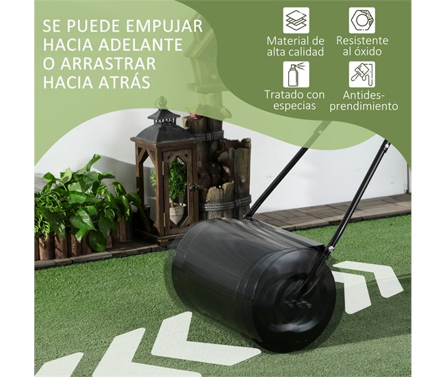 Rolo de Jardim Aço DURHAND Preto