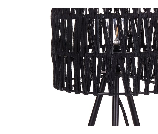 Beliani Candeeiro de mesa CULEBRA Preto