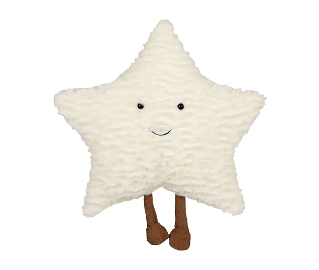 Beliani Almofada decorativa STARFRUIT Branco/ Bege