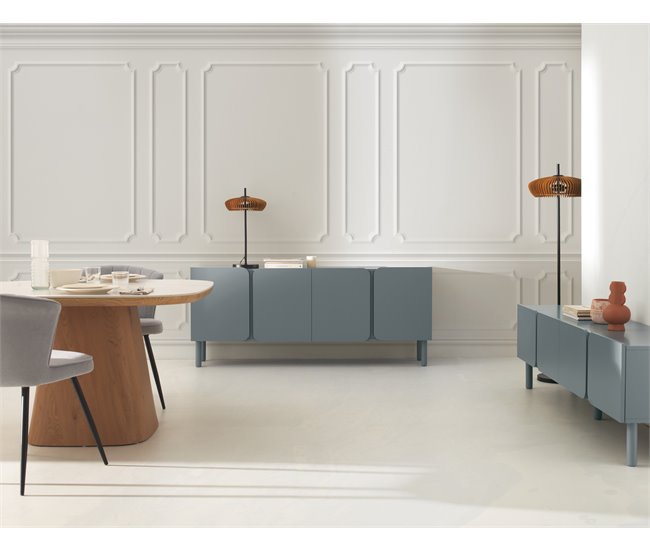 Aparador com cantos arredondados nos cantos das portas 180 Azul