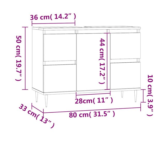 Armário de arrumação 80 Carvalho