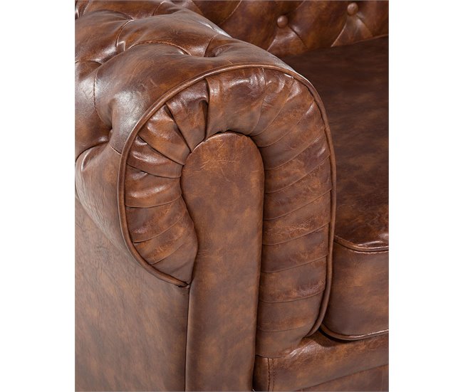 Beliani Poltrona CHESTERFIELD Bege