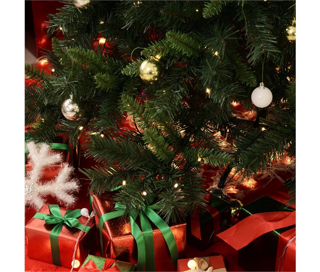Árvore de Natal Artificial PVC e Metal HOMCOM, casa - natal Verde