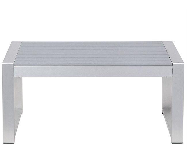 Beliani Mesa de centro SALERNO 50x90 Cinza Claro