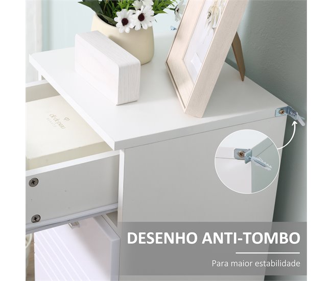 Armário Casa de Banho Melamina de Madeira kleankin 35 Branco