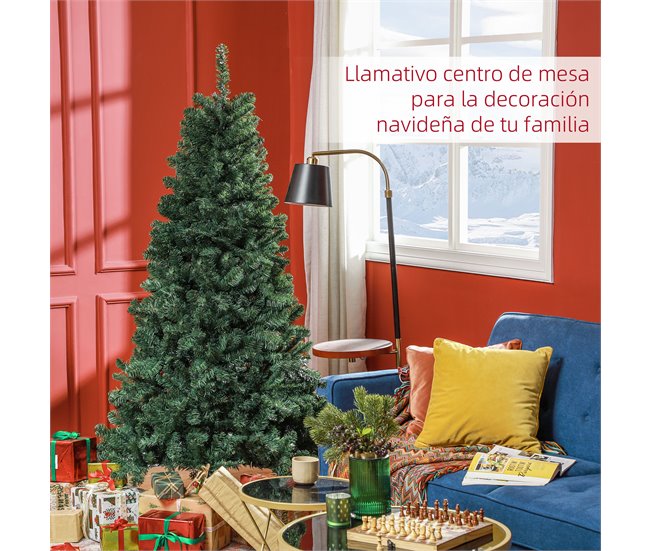Árvore de Natal PVC, Aço HOMCOM, casa - natal Verde