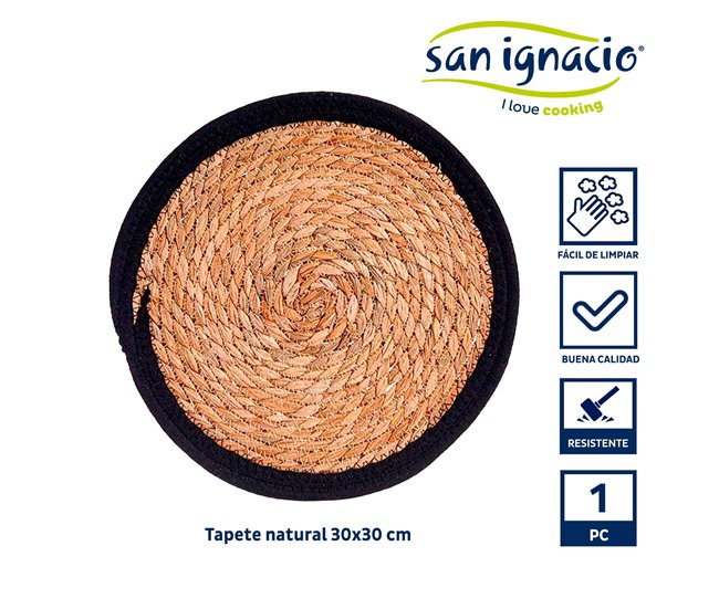 Tapete de borda natural coleção KINVARA Preto