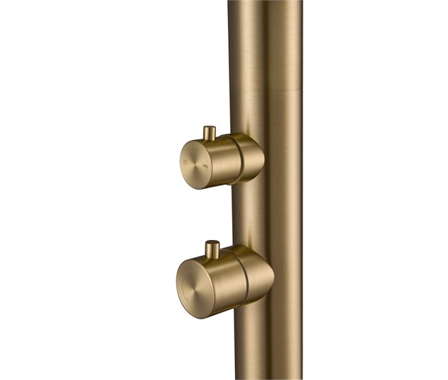 Chuveiro de Água Quente e Fria Ao Ar Livre Sined Shower Quartu Dourado