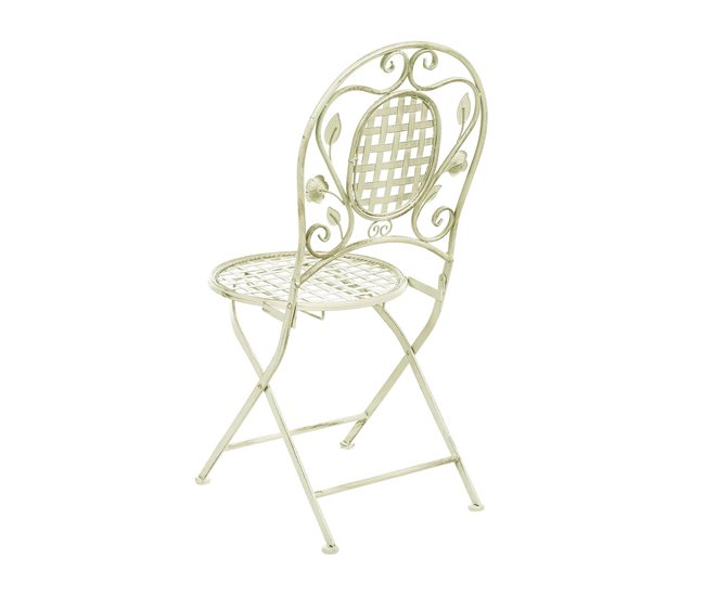 Beliani Cadeira de jardim BIVIO Branco/ Bege