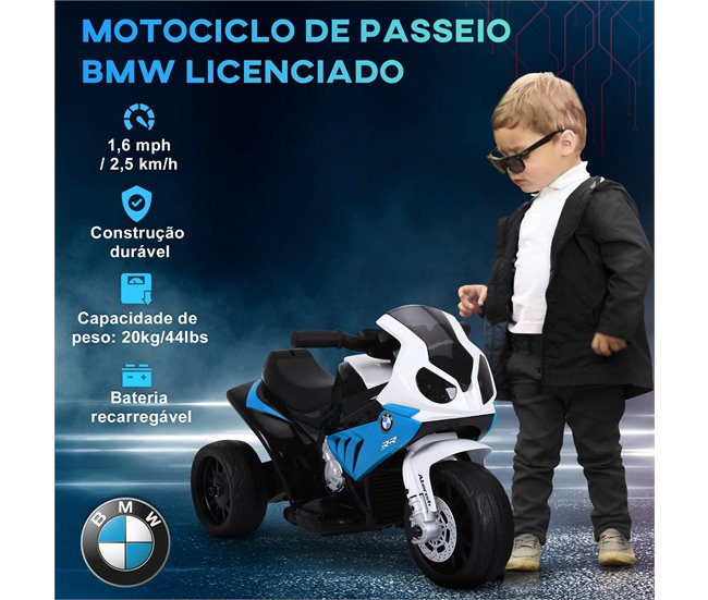 Mota para Crianças Metal e PP HOMCOM Azul