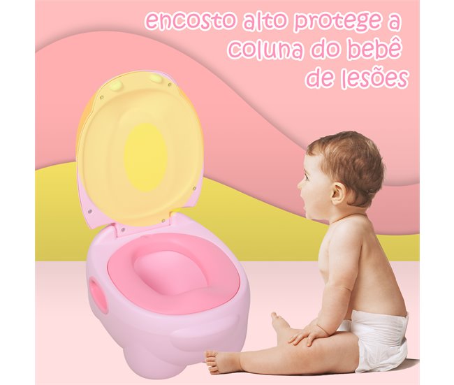 Bacio para Bebé TPE e Plástico HOMCOM Rosa
