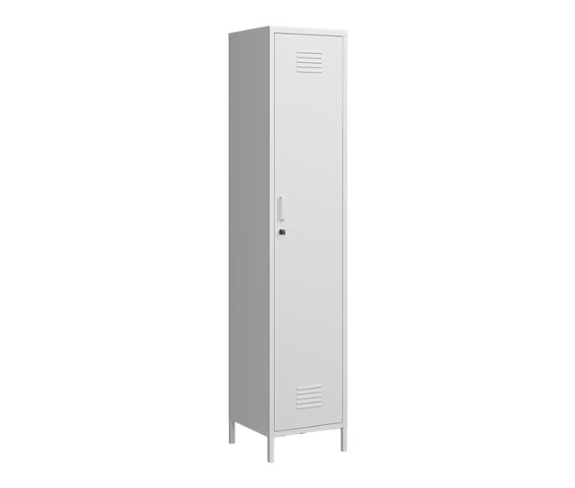 Armário de roupeiro Seinäjoki em aço 38 Branco