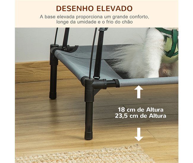 Cama elevada para animais de estimação PawHut D04-057CF 