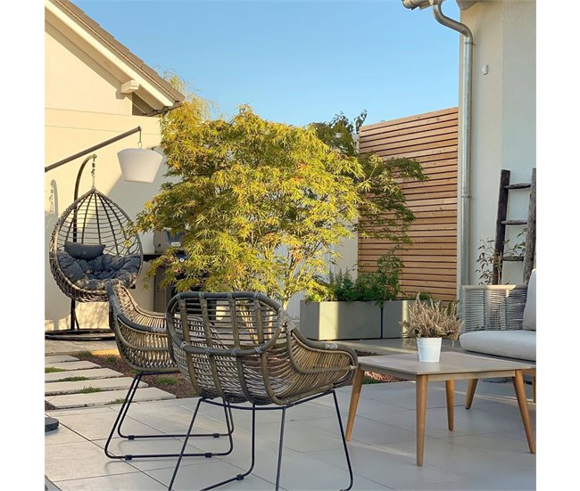 Beliani Sillón colgante ARSITA Cinza