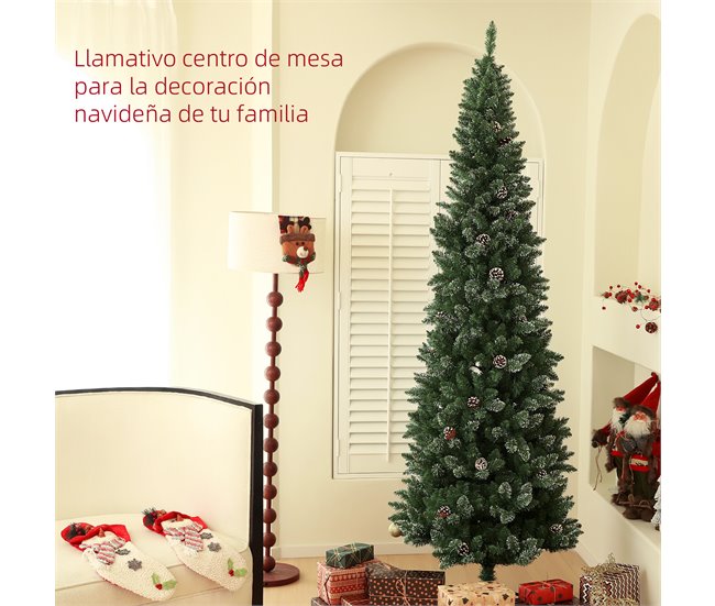 Árvore de Natal Plástico e Aço HOMCOM, casa - natal Verde