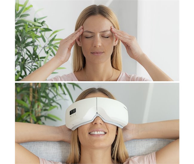 Aparelho de Massagem Ocular com Compressão de Ar 4 em 1 EYESKY Branco