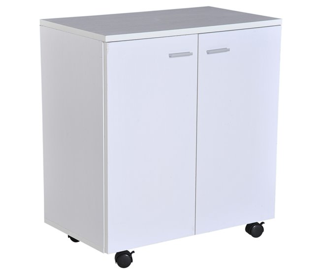 Armário de Armazenamento Melamina de Madeira HOMCOM Branco