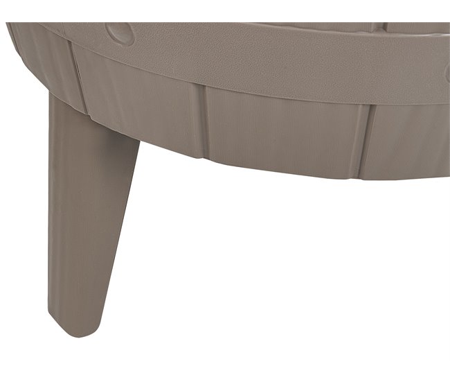 Beliani Mesa de jardim SILG 49x49 Cinza Escuro