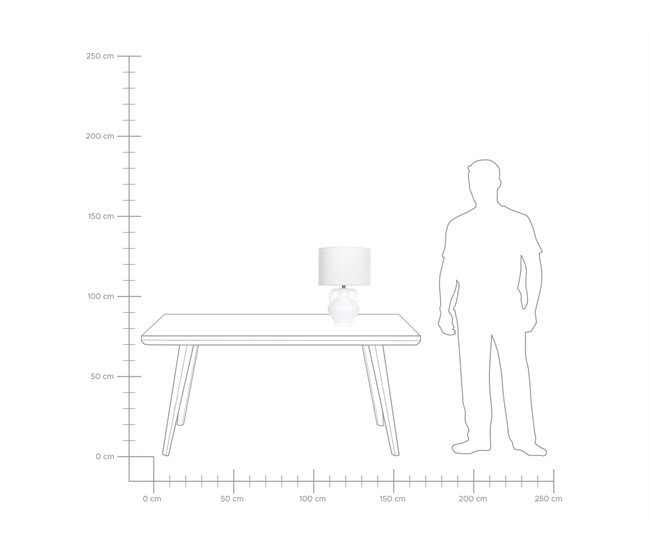 Beliani Candeeiro de mesa LABRADA Branco