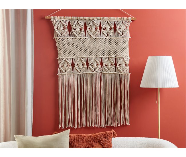 Beliani Decoração de parede em tecido LAHRI Bege