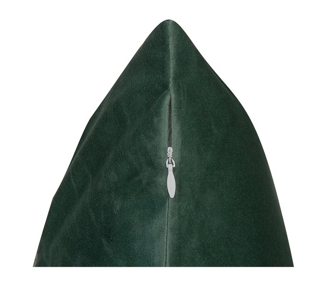 Beliani Almofada decorativa BLITZEN Verde Escuro