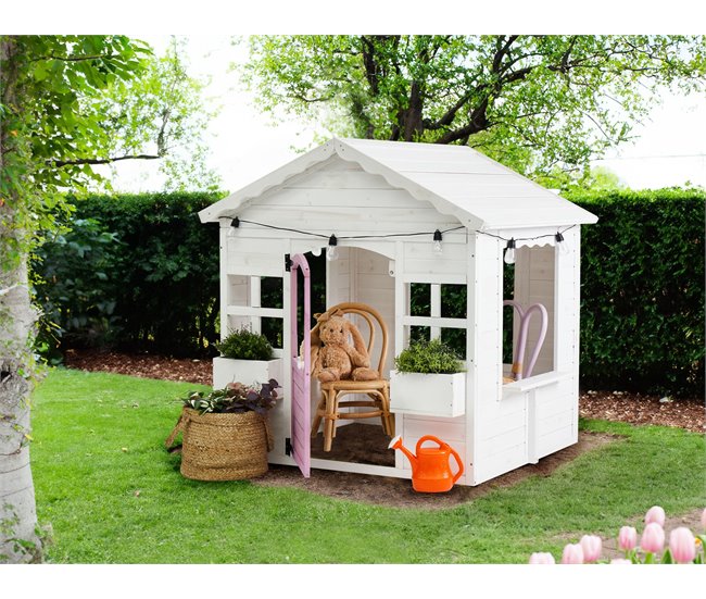 Beliani Casita de jardín NIKAIA Branco