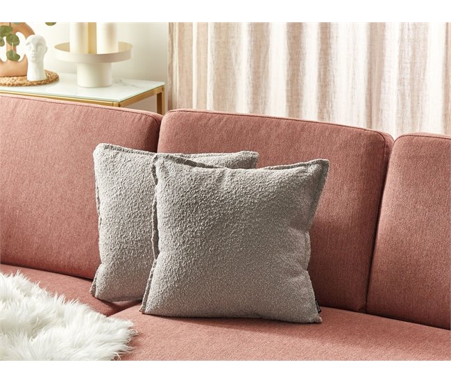Beliani Cojín decorativo SENECIA 45x45 Bege