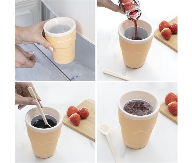 Copo para Fazer Gelados e Granizados com Receitas Multicor