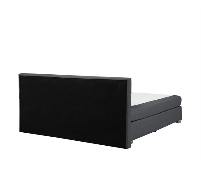 Beliani Cama continental Poliéster ADMIRAL 190x210 Cinza Claro