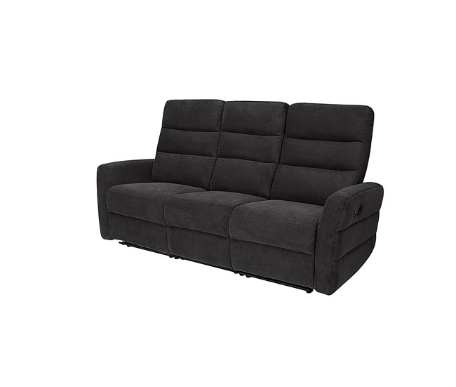 Sofá 3 lugares relax manual ZEUS cor cinza Cinza