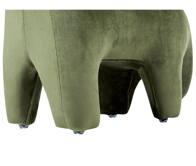 Beliani Pufe animal BRONTOSAUR Verde