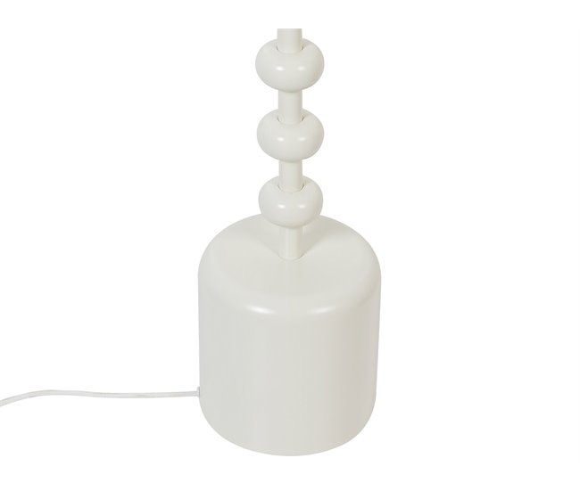 Beliani Candeeiro de pé KRIOS Branco/ Bege