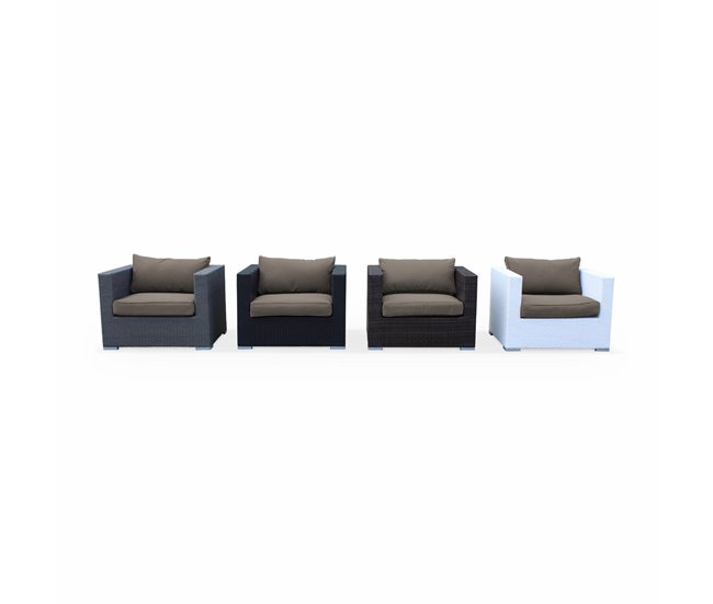 Conjunto de capas de almofadas para mobiliário de jardim Milano - Castanho