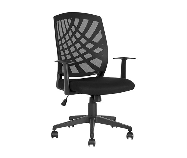Beliani Silla de oficina BONNY Preto