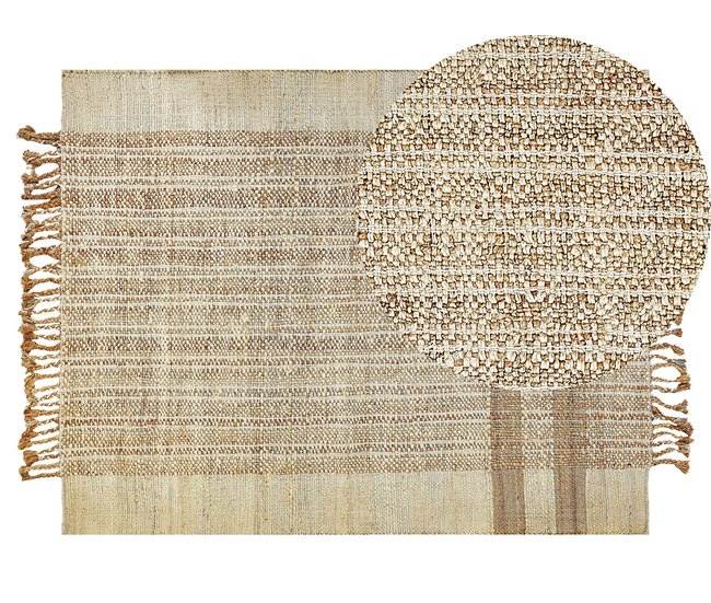 Beliani Entrelaçado ORTAOBA 140x200 Bege