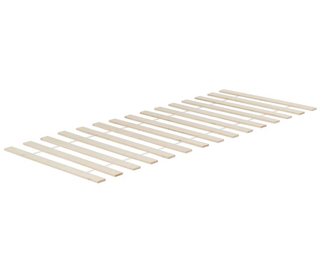 Beliani Cama com estrado Pinho APPY Rosa Talco