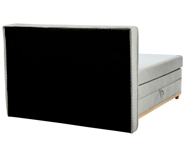 Beliani Cama continental Poliéster DYNASTY 180x217 Cinza Claro
