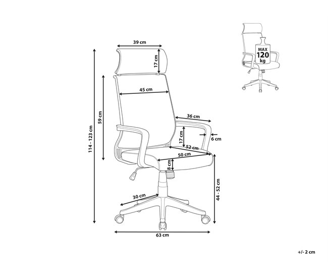 Cadeira de escritório LEADER Beliani Preto