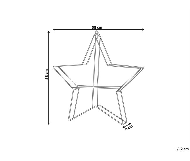 Beliani Decoração LED KURULA Cinza