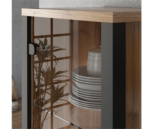 Vitrina de 2 portas Lyam Madeira