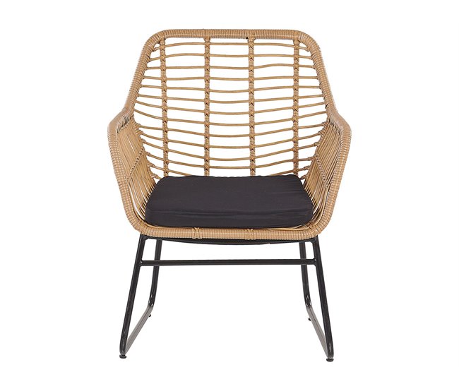Beliani Conjunto lounge Ratan sintético MINORI Bege
