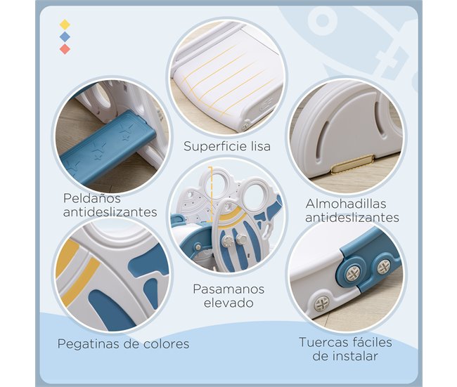 Escorregador para Crianças PE, PP AIYAPLAY Azul