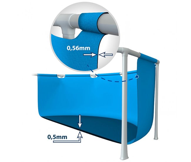 INTEX Piscina desmontável tubular de estrutura pequena 7127 litros Azul