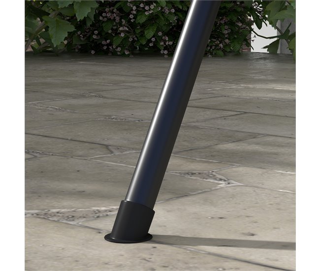 Baloiço de Jardim Tecido de poliéster e aço Outsunny Cinza