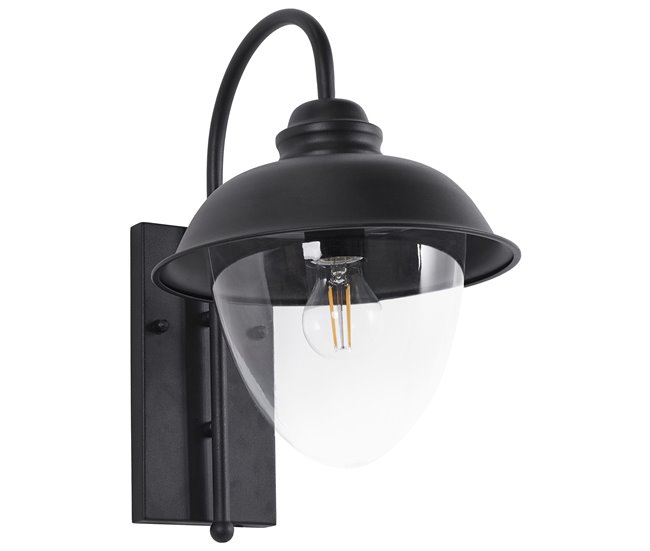 Beliani Iluminação de parede para exterior BANKA Preto