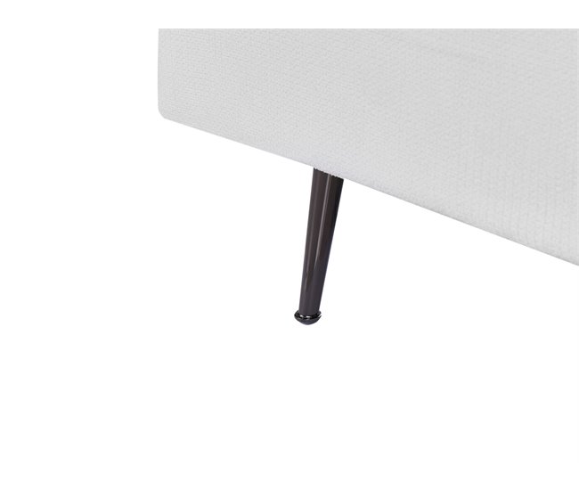 Beliani Chaise longue à direita Poliéster RIOM Creme